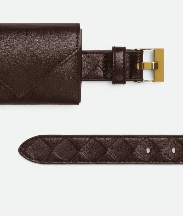 Women Bottega Veneta Belts Intrecciato Watch Pocket Belt Fondant