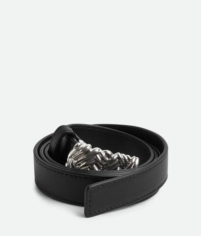 Women Bottega Veneta Belts Intreccio Belt Black