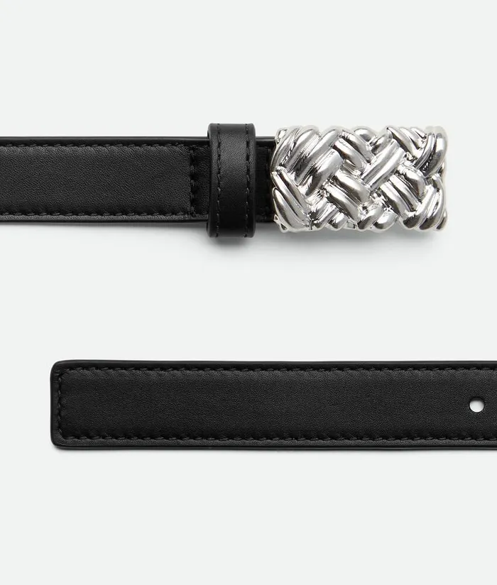 Women Bottega Veneta Belts Intreccio Belt Black