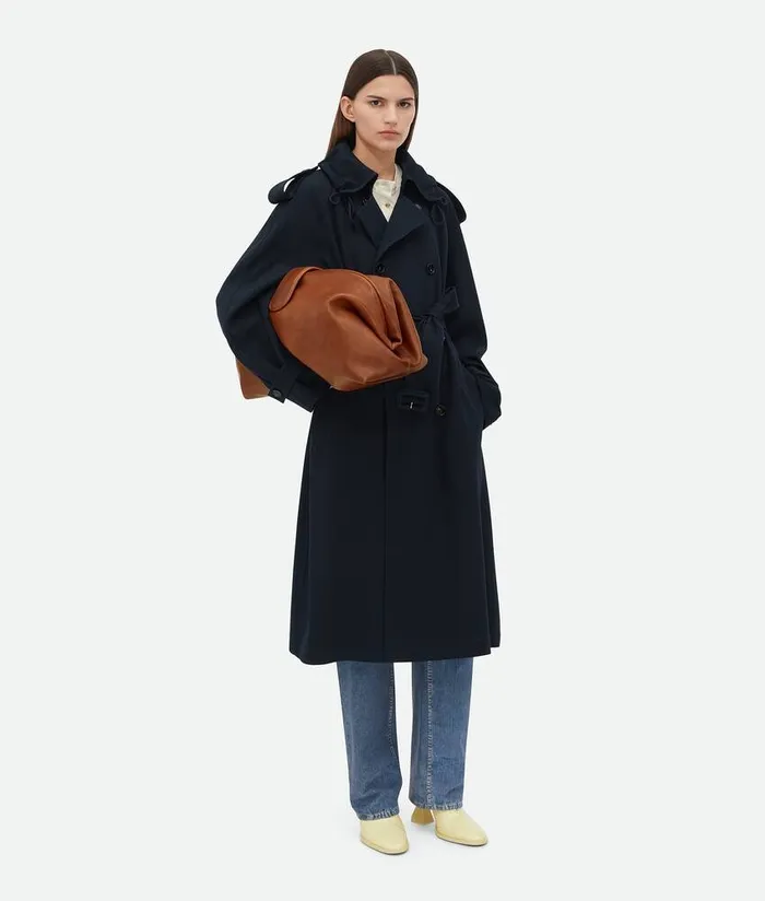 Women Bottega Veneta Clutch Maxi Lauren 1980 Light Wood