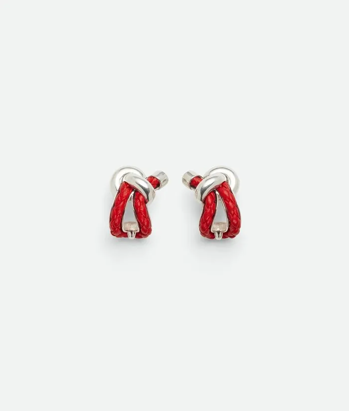 Women Bottega Veneta Earrings Knot Hoop Earrings Redstone