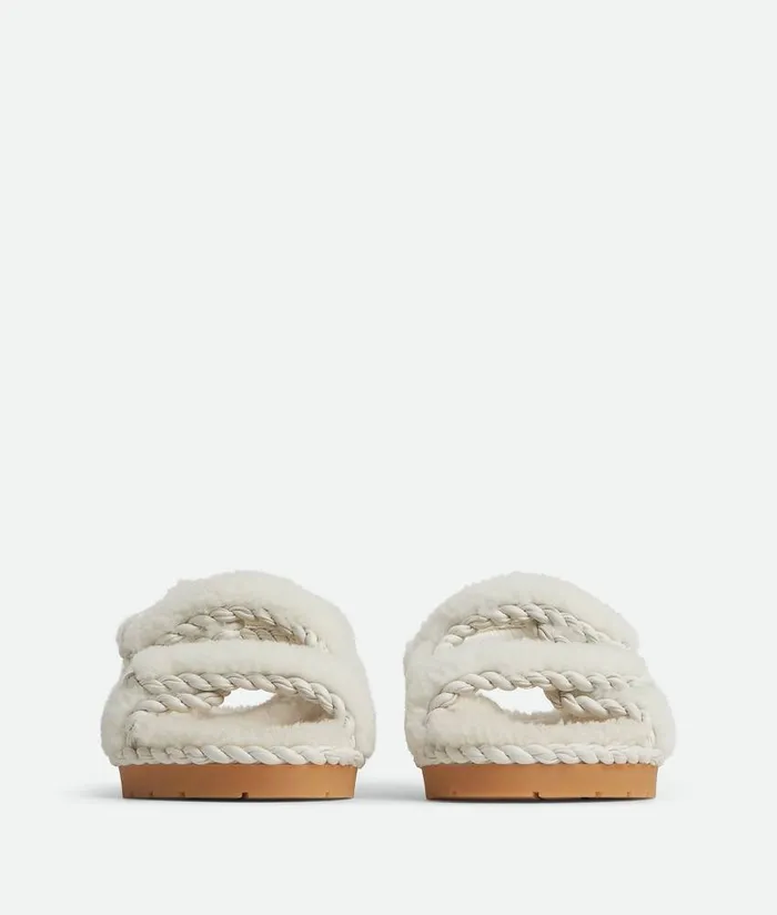 Women Bottega Veneta Flats Jack Flat Sandal Popcorn