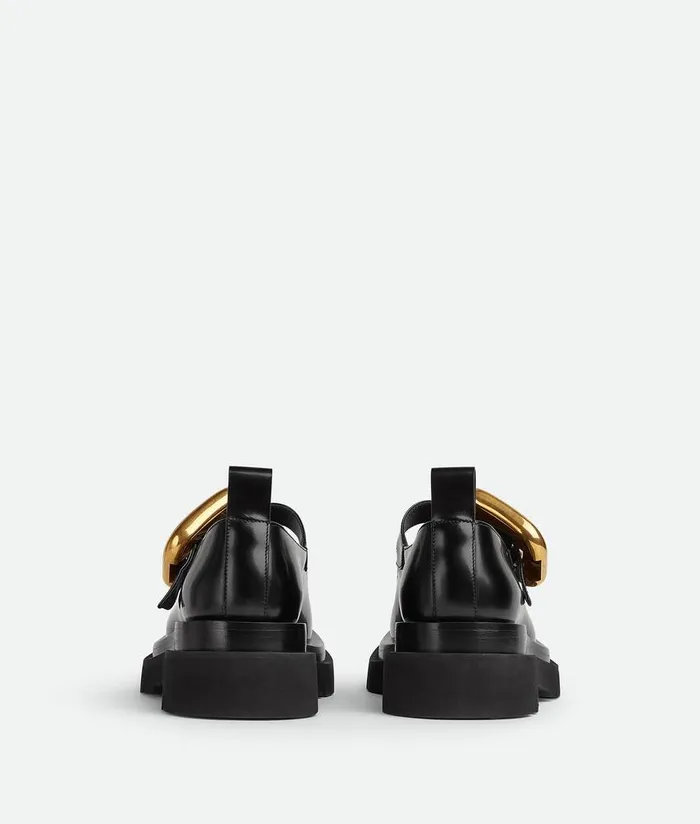 Women Bottega Veneta Flats Lug MaryJane Black
