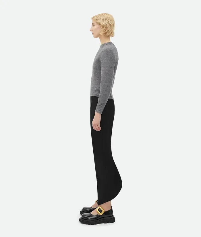 Women Bottega Veneta Flats Lug MaryJane Black