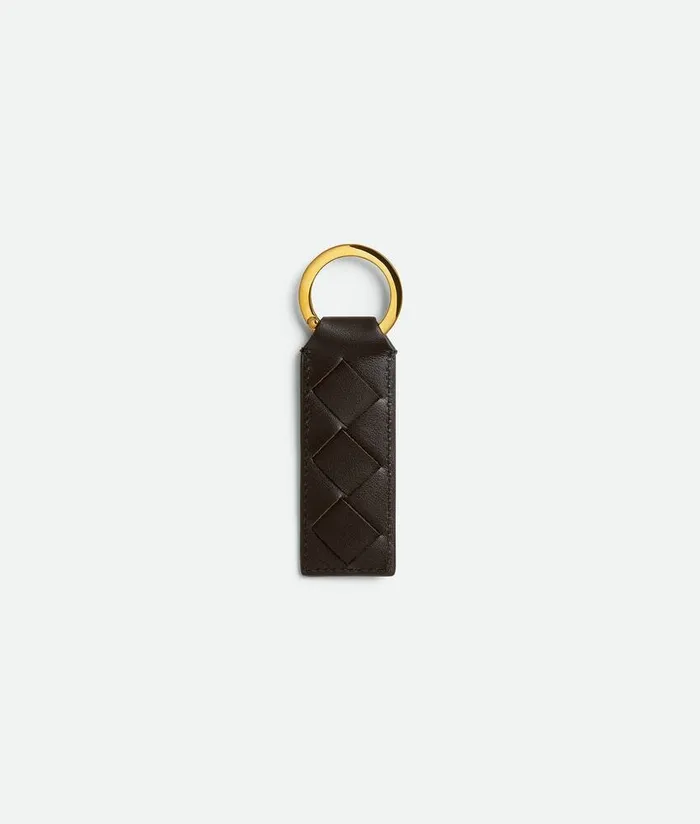 Women Bottega Veneta Key Rings Tab Key Ring Fondant