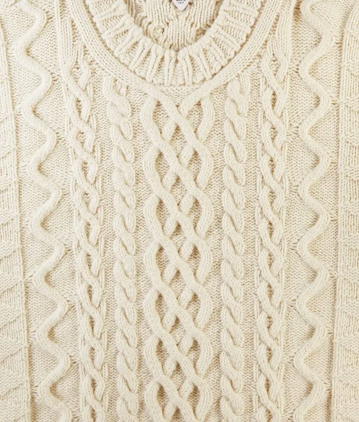 Women Bottega Veneta Knitwear Aran Cable Wool Jumper String