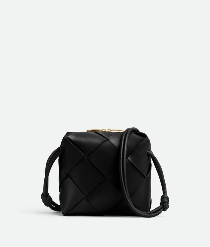 Women Bottega Veneta Mini Mini Cassette Camera Bag Black