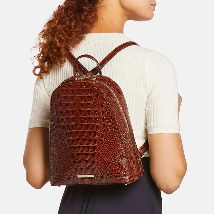 Women Brahmin Backpacks Nola Honey Brown Women Brahmin Backpacks Nola Honey Brown