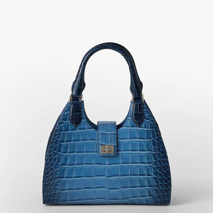 Women Brahmin Satchels Adrian Heavenly Blue Lumeria