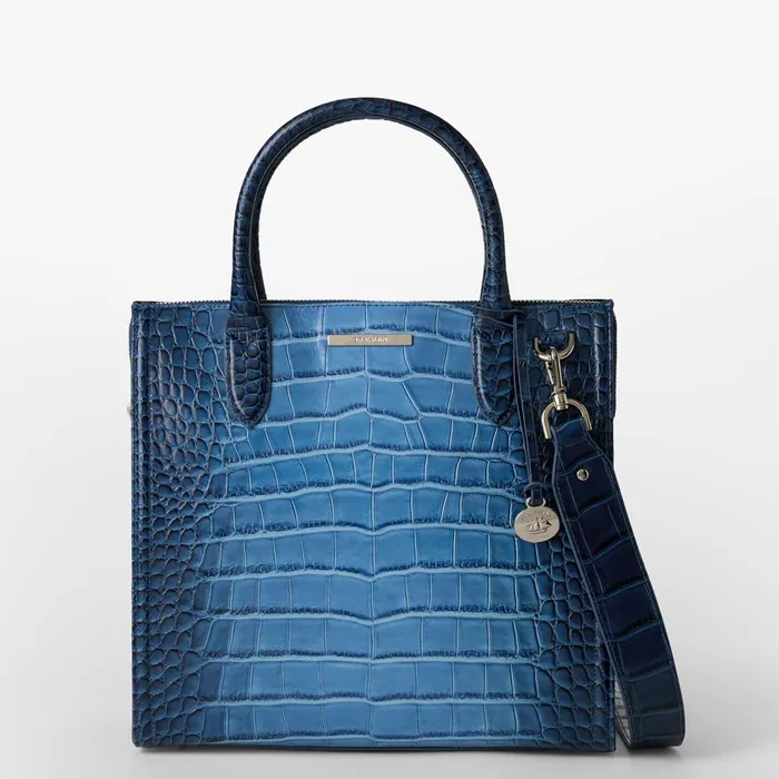 Women Brahmin Satchels Caroline Heavenly Blue Lumeria