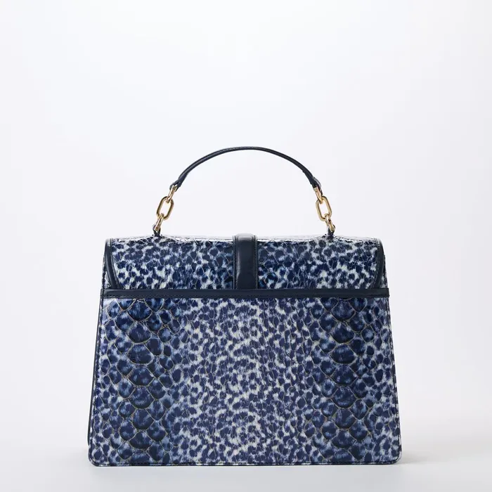 Women Brahmin Satchels Hallie Navy Meadowport Women Brahmin Satchels Hallie Navy Meadowport