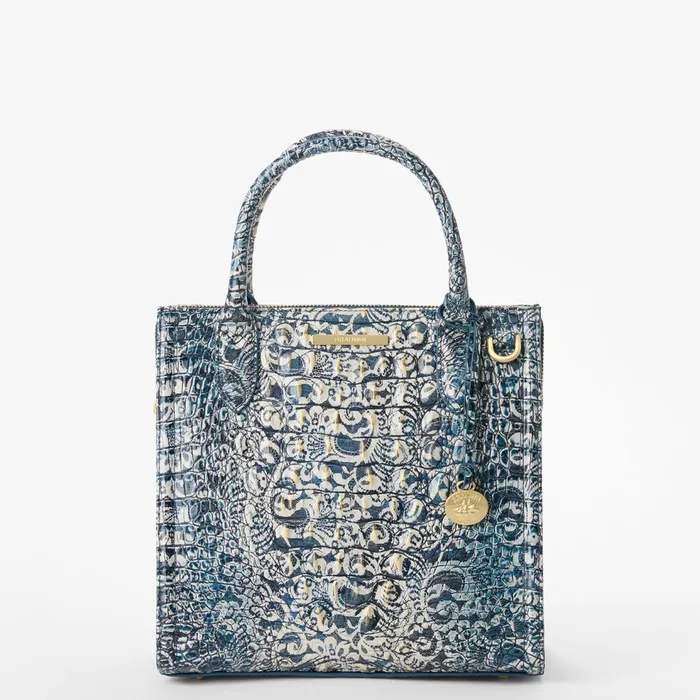 Women Brahmin Satchels Small Caroline Blue Filigree