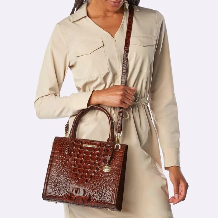 Women Brahmin Satchels Small Caroline Untamed Women Brahmin Satchels Small Caroline Untamed