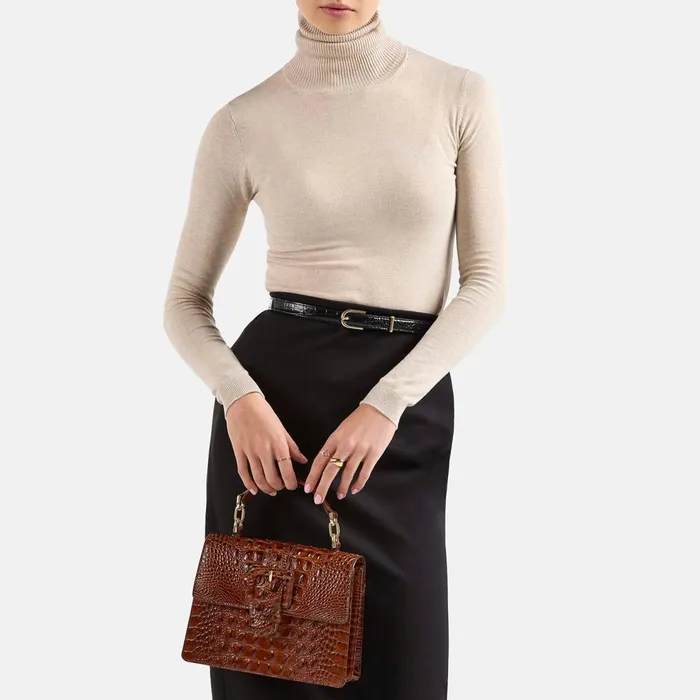 Women Brahmin Satchels Small Hallie Chrome Melbourne Women Brahmin Satchels Small Hallie Chrome Melbourne