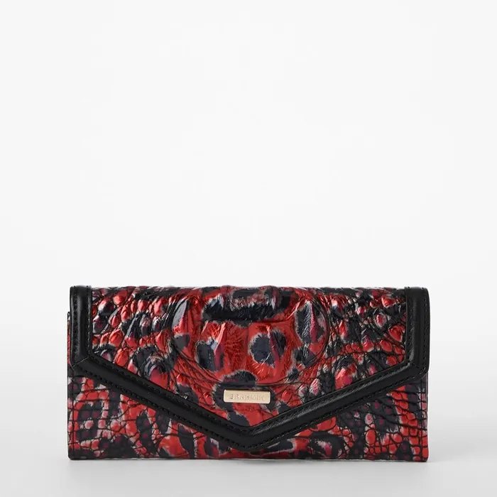 Women Brahmin Wallets and Wristlets Veronica Red Leopardess