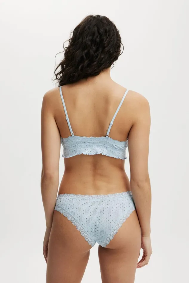 Women Bras Cotton On Organic Cotton Ruffle Padded Bralette Eiffel Polka Dot Pointelle Women Bras Cotton On Organic Cotton Ruffle Padded Bralette Eiffel Polka Dot Pointelle