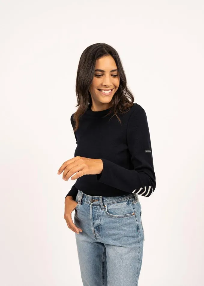 Women Breton Sweaters Saint James BREGANCON Navy