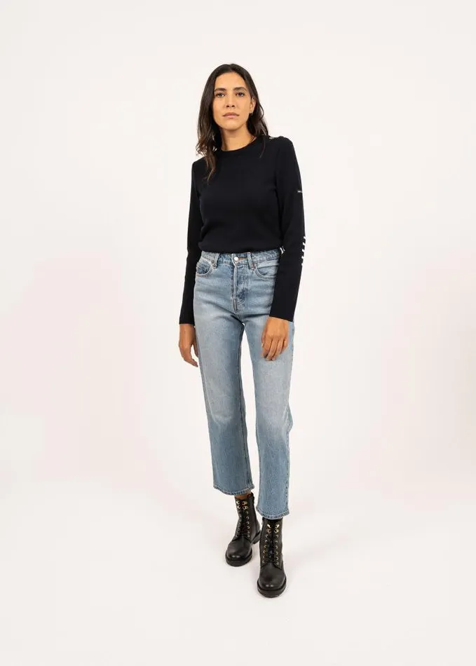Women Breton Sweaters Saint James BREGANCON Navy