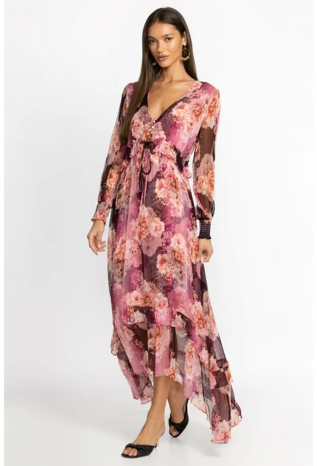 Women Carina Silk Maxi Dress Carina Johnny Was Dresses