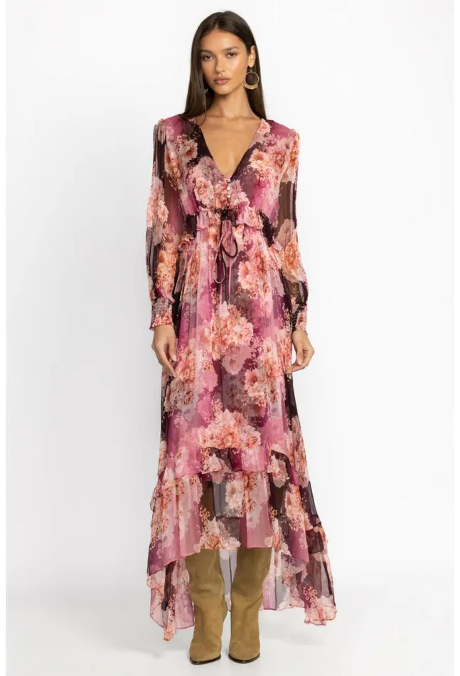 Women Carina Silk Maxi Dress Carina Johnny Was Dresses