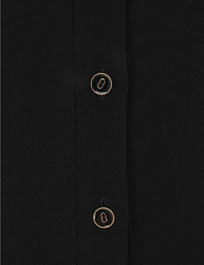 Women Clothing Zimmermann Collared Blouse Black