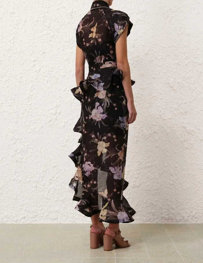 Women Clothing Zimmermann Eden Waterfall Skirt Iris Sherbet