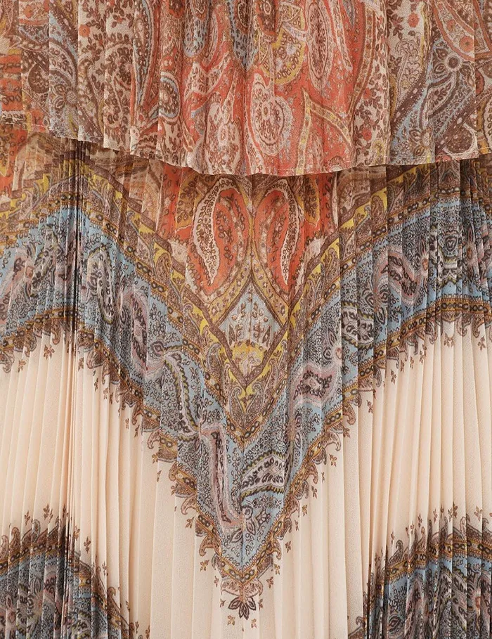Women Clothing Zimmermann Illustration Sunray Midi Dress Paisley Haze