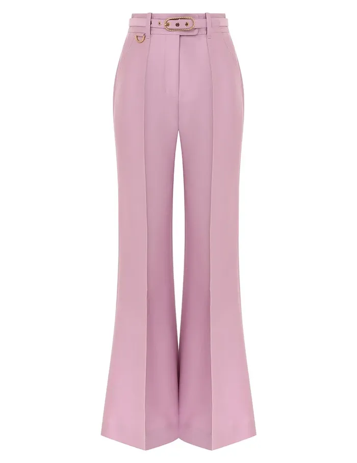 Women Clothing Zimmermann Illustration Wide Leg Pant Lilac
