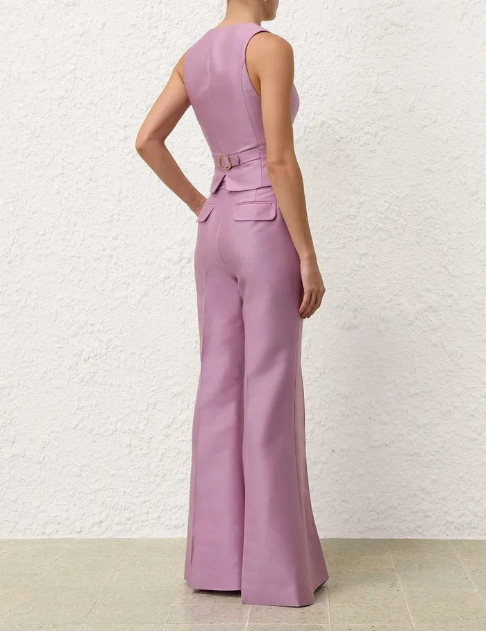 Women Clothing Zimmermann Illustration Wide Leg Pant Lilac