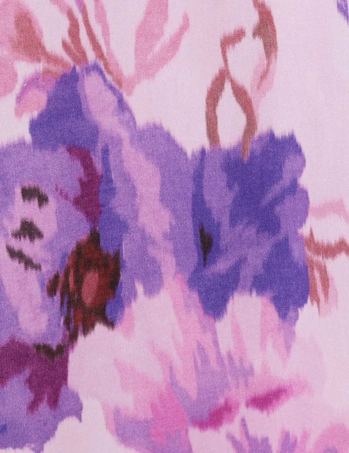 Women Clothing Zimmermann Lightburst Puff Mini Dress Purple Floral