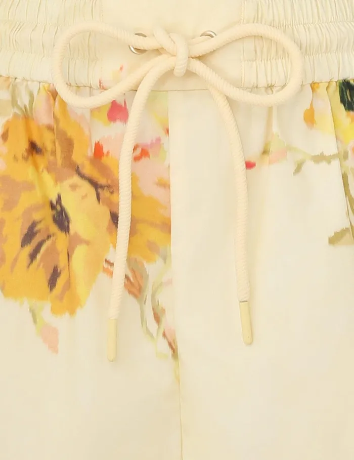 Women Clothing Zimmermann Lightburst Relaxed Short Yellow Floral