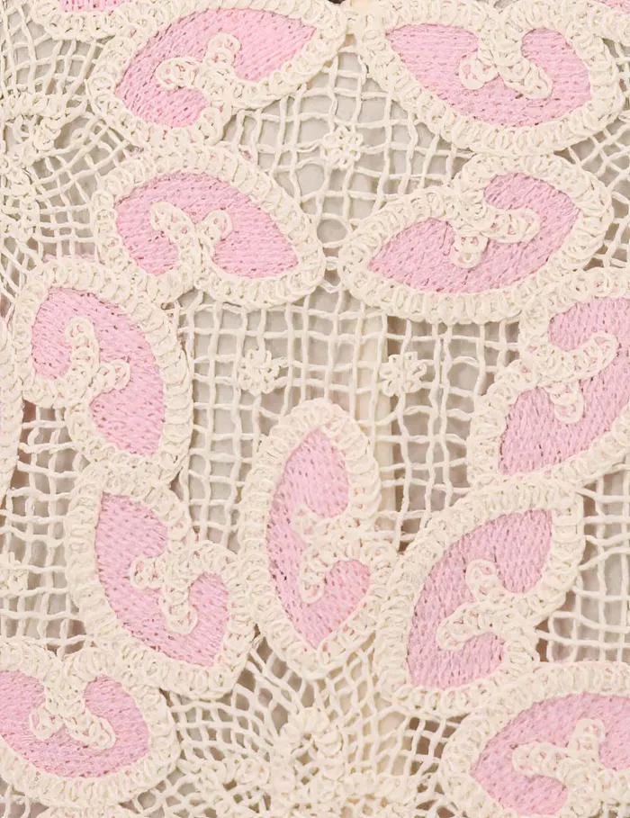 Women Clothing Zimmermann Ottie Lace Midi Dress Creampink