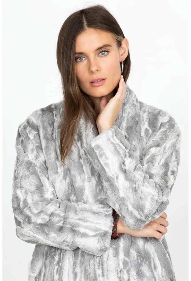 Women Cloud Faux Fur Jacket Cloud Johnny Was Outerwear