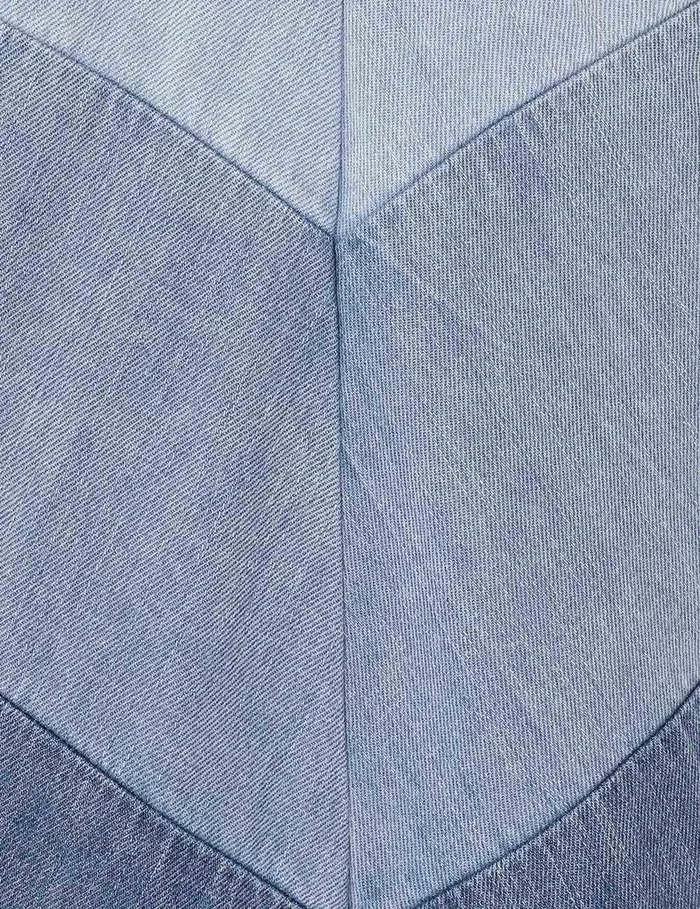 Women Denim Zimmermann Tallow Chevron Maxi Dress Chevron