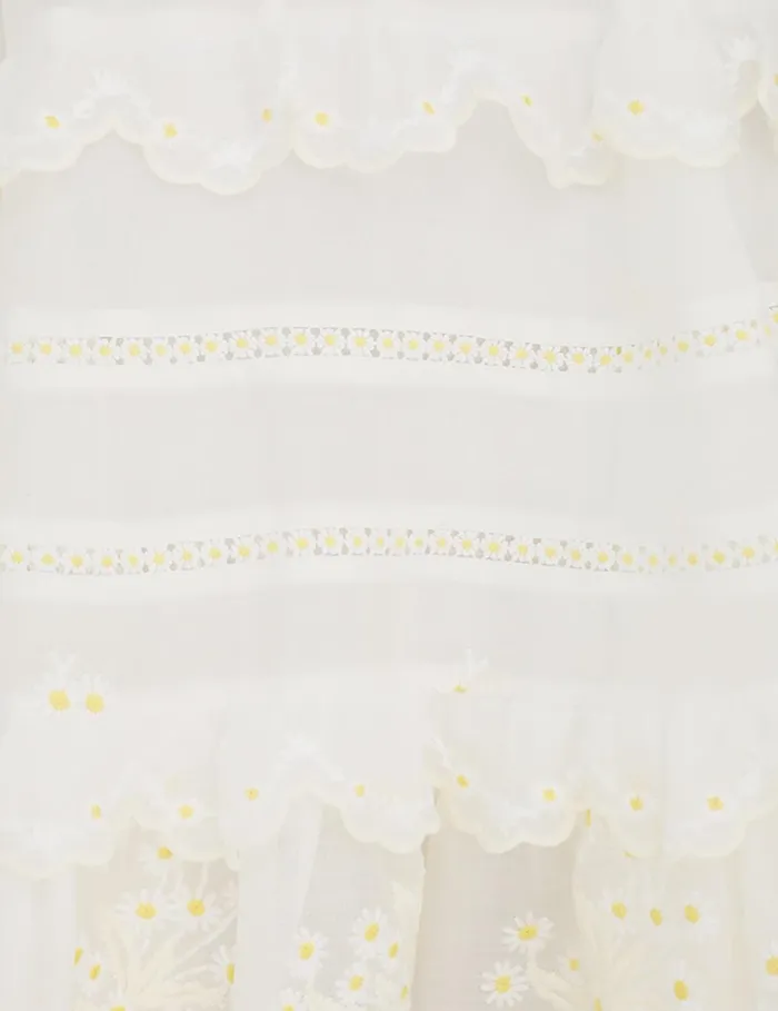 Women Dresses and Coverups Zimmermann Acacia Embroidered Midi Dress Ivory
