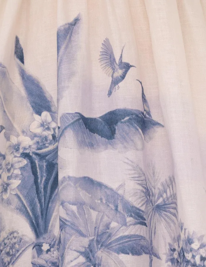 Women Dresses and Coverups Zimmermann Wylie Picnic Dress Blue Palm