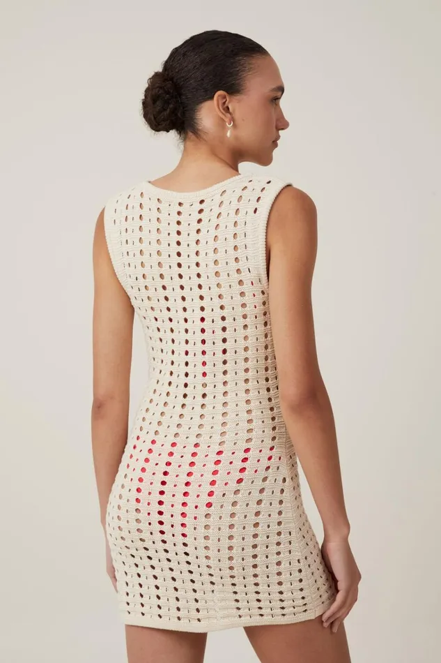 Women Dresses Cotton On Crochet Mini Dress Ecru