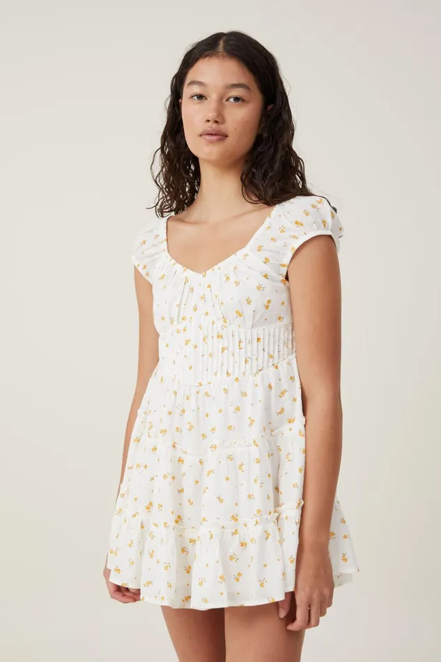 Women Dresses Cotton On Ivy Corset Mini Dress Esme Ditsy Coconut