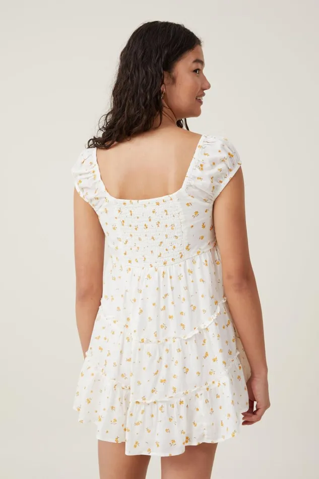 Women Dresses Cotton On Ivy Corset Mini Dress Esme Ditsy Coconut