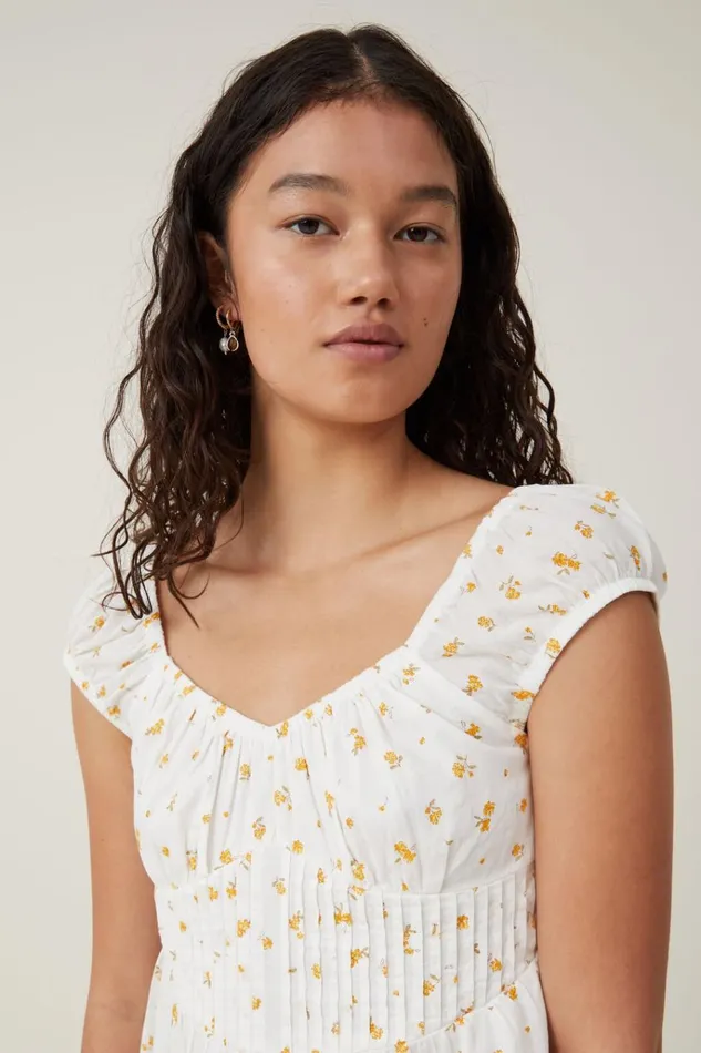 Women Dresses Cotton On Ivy Corset Mini Dress Esme Ditsy Coconut