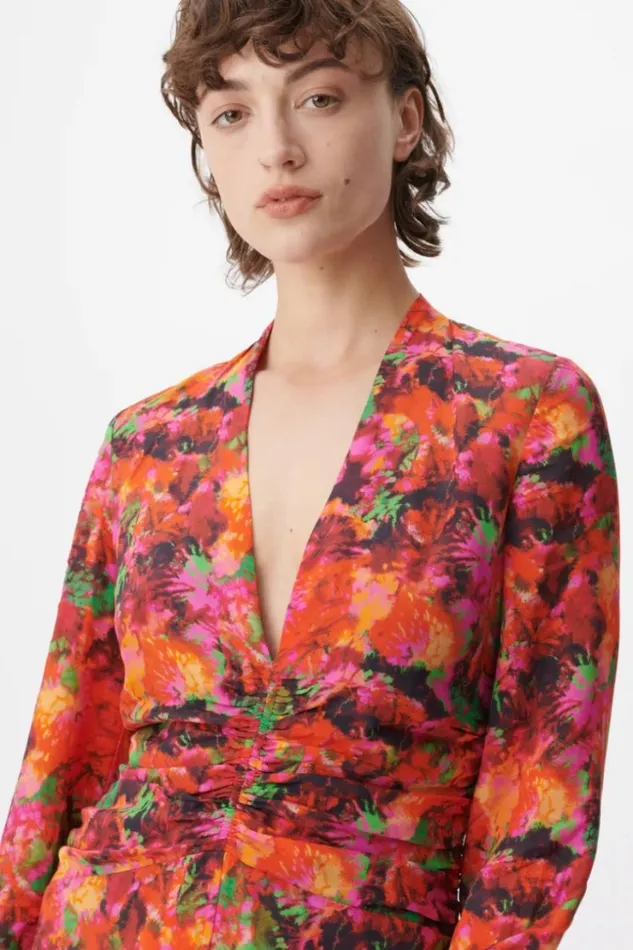 Women Dresses Lala Berlin Dress Damala Viscosesilk Blend Shibori Flower Women Dresses Lala Berlin Dress Damala Viscosesilk Blend Shibori Flower