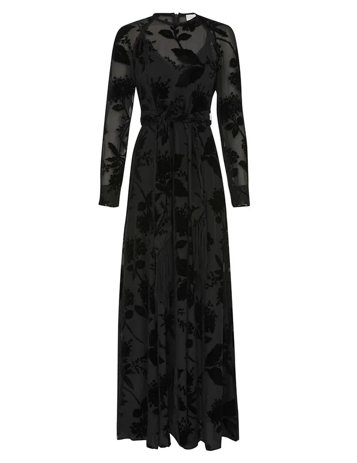 Women Dresses Zimmermann Burnout Sheath Dress Black