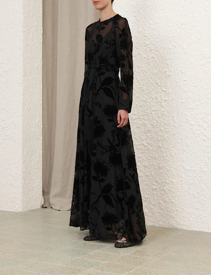 Women Dresses Zimmermann Burnout Sheath Dress Black