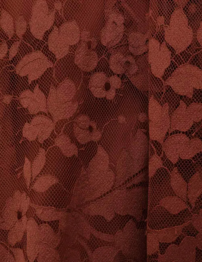 Women Dresses Zimmermann Illustration Lace Mini Dress Chestnut