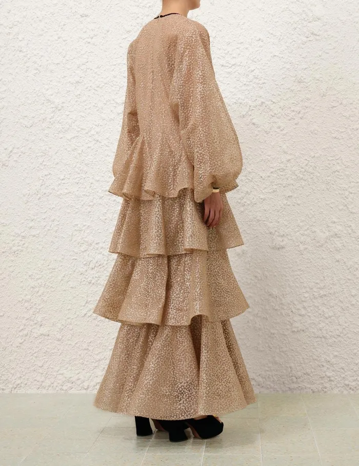 Women Dresses Zimmermann Pavilion Glitter Gown Champagne