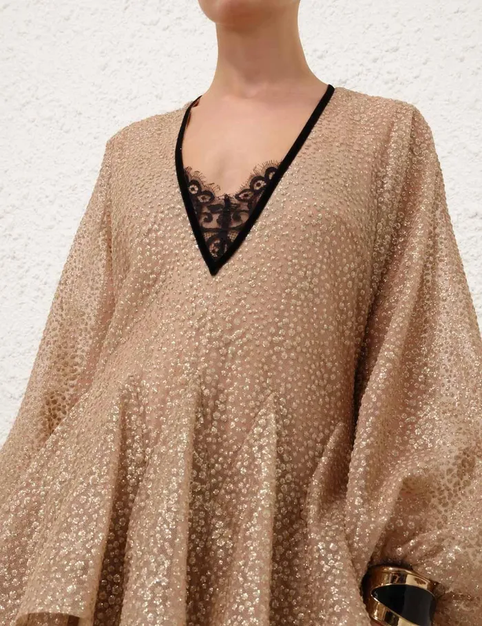 Women Dresses Zimmermann Pavilion Glitter Gown Champagne
