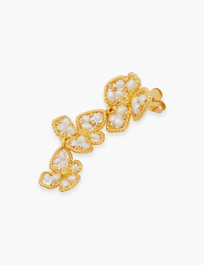 Women Earrings Zimmermann Bloom Large Dangles Goldpearl
