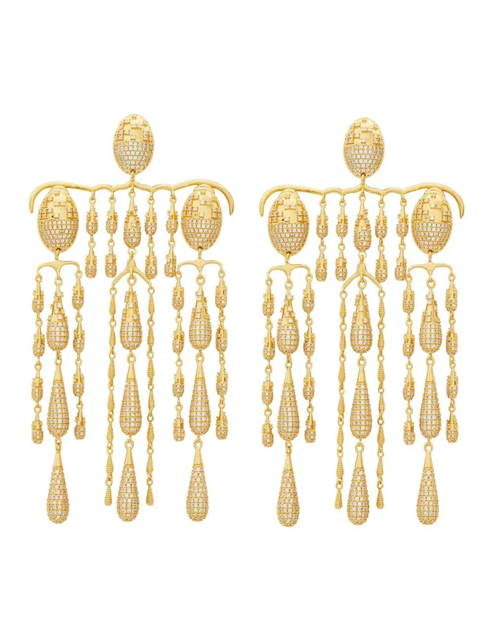 Women Earrings Zimmermann Midnight Chandelier Gold