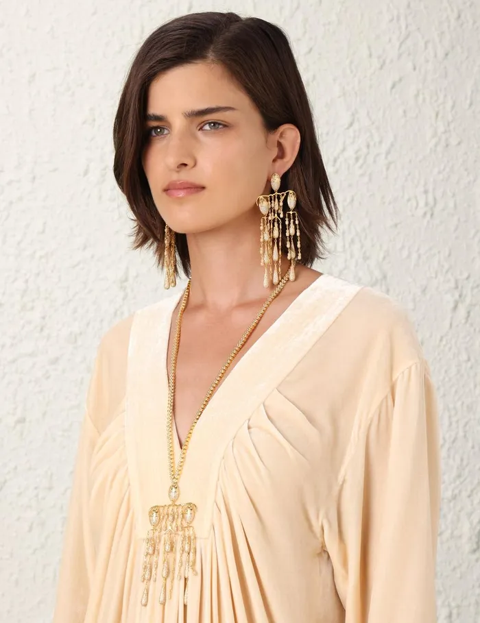 Women Earrings Zimmermann Midnight Chandelier Gold