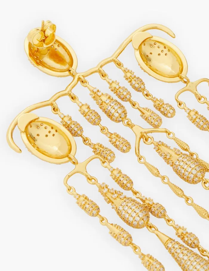 Women Earrings Zimmermann Midnight Chandelier Gold
